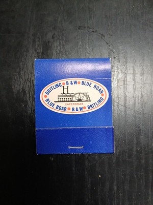 Vtg 20 Strike Matchbook - Blue Boar Britling B&W Cafeterias Tennessee Unstruck