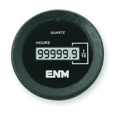 Enm T1160eb Hour Meter, Lcd, Flush Round, 2 In. Dia.
