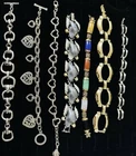 Vintage Lot Of 7 Costume Jewelry Bracelets One Signed Coro