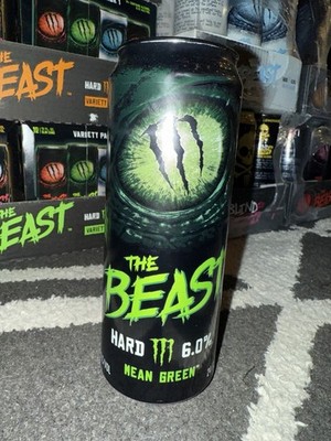 The Beast Hard 6% Mean Green Empty Can 24 oz. 710 ml. Monster Energy