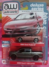 NEW 2025 Auto World 2 Pack 1994 Ford Probe GT  2020 Ford F150 Lariat