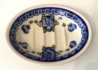Boleslawiec Polish Pottery Oval Soap Dish Made in Poland