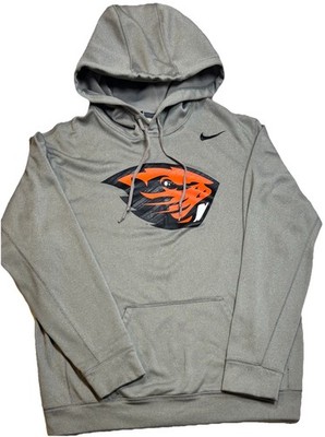 Nike Therma-Fit L Men s Hoodie Gray and with Oregon State Beavers EUC Large