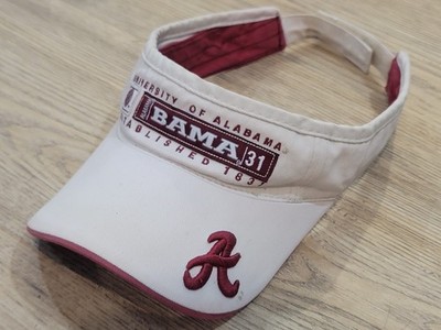 Alabama Bama Visor Hat Cap Crimson & Beige Adjustable by Top of the World