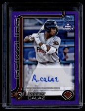 2025 Topps Pro Debut #PD-77 Robert Calaz Base Autographs Purple Foil #/299