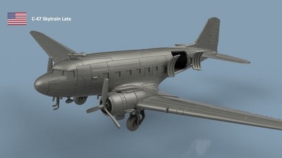 L'Arsenal Models 1/350 C-47 SKYTRAIN LATE 3D Printed Set