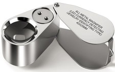 Leffis 40X Jubilers Lupa Lupa Okulary powiększające, LED / UV 1 opakowanie, srebrne 