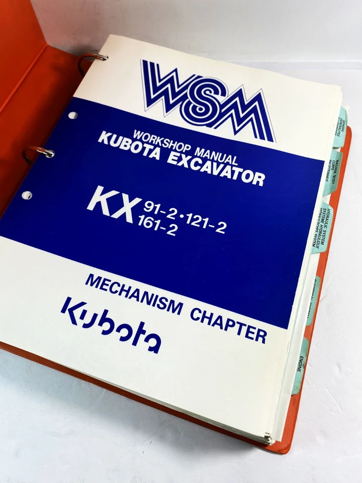 Original Kubota KX91-2 KX121-2 KX161-2 Excavator Service Workshop Repair Manual - Image 2 of 4