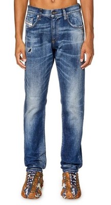 Diesel 2019 D-Strukt 09G89 Men's Jeans W32/L30 Slim Fit Ripped Blue RRP325