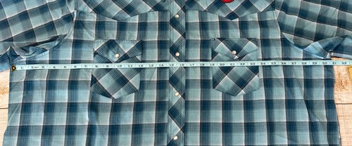 Wrangler® Men's and Big Men's Regular Fit Short Sleeve Western Shirt Size 3XL - Picture 8 of 9