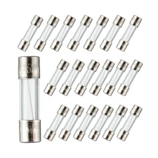 BOJACK 5x20mm 1A 1amp 250V 0.2 x 0.78 Inch F1AL250V Fast-Blow Glass Fuses (Pa...