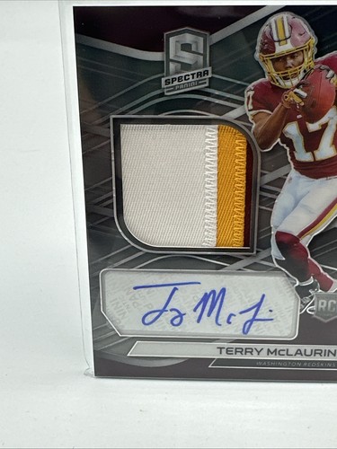 2019 Panini Spectra Prizm Terry McLaurin #237 RC 3-Color Rookie Patch Auto /99 - Picture 5 of 12
