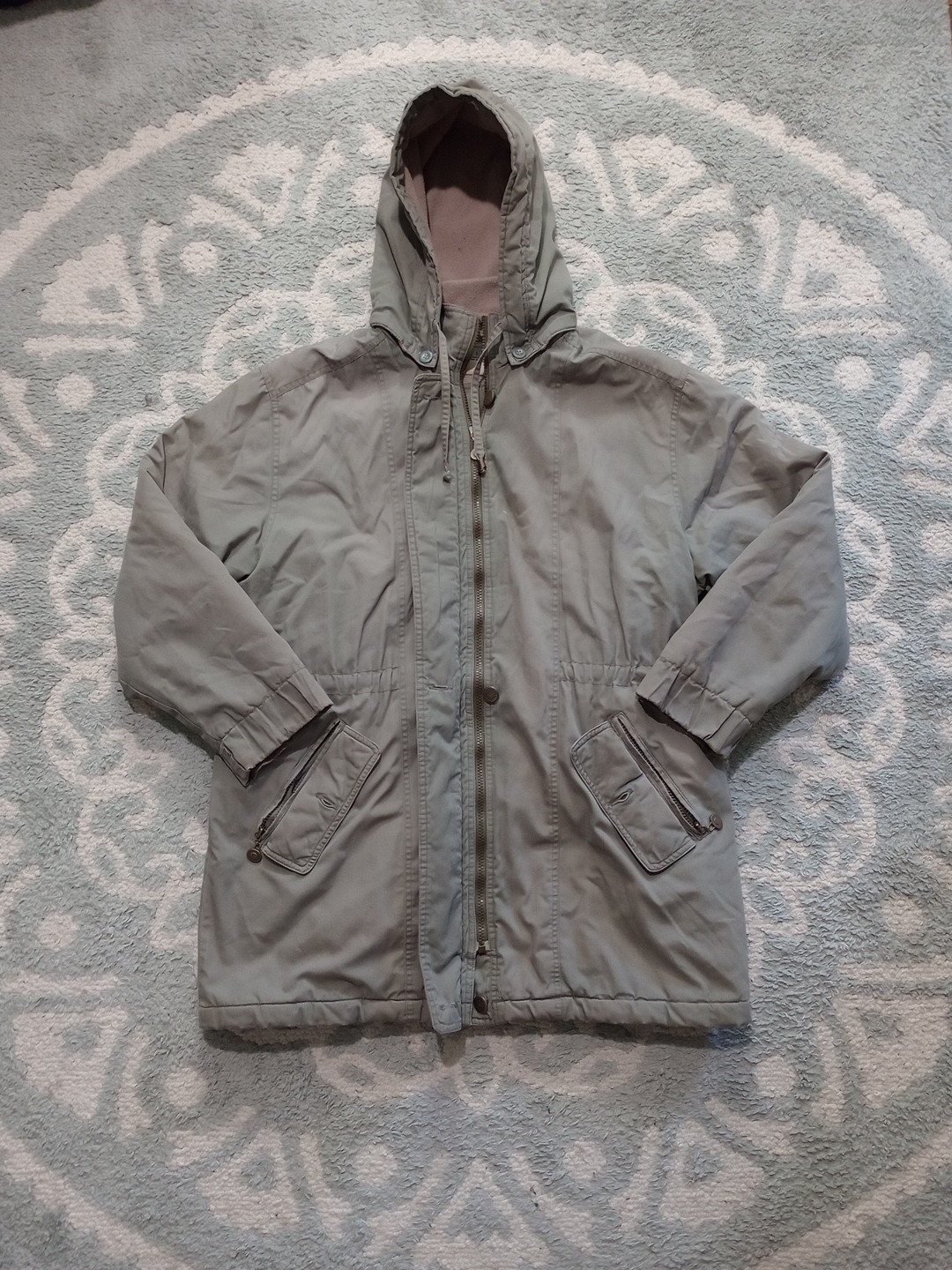 Woman's Basic Editions Hooded Coat Jacket Size La… - image 4