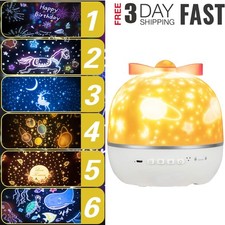LED Nachtlicht Lampe mit Projektor Sternenhimmel USB Nachtlampe Kinder Geburtsta
