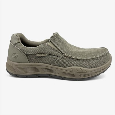 Skechers Cohagen Taupe Mens Casual Relaxed Fit Slip-On