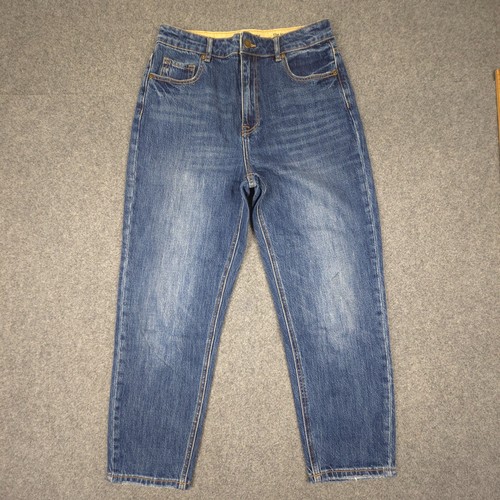 Commonry Jeans Womens 10 Blue Denim High rise crop girlfriend pants Zip Size 10