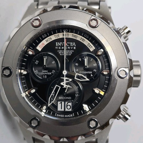Invicta Reserve Subaqua Men's Chronograph Watch 52mm 1566 Swiss Made Black