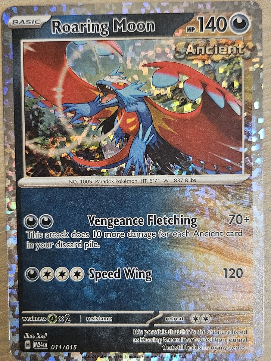 mcdonald's pokemon cards roaring moon The holo pattern on these Ancient/Future McDonald's cards : r/PokemonTCG