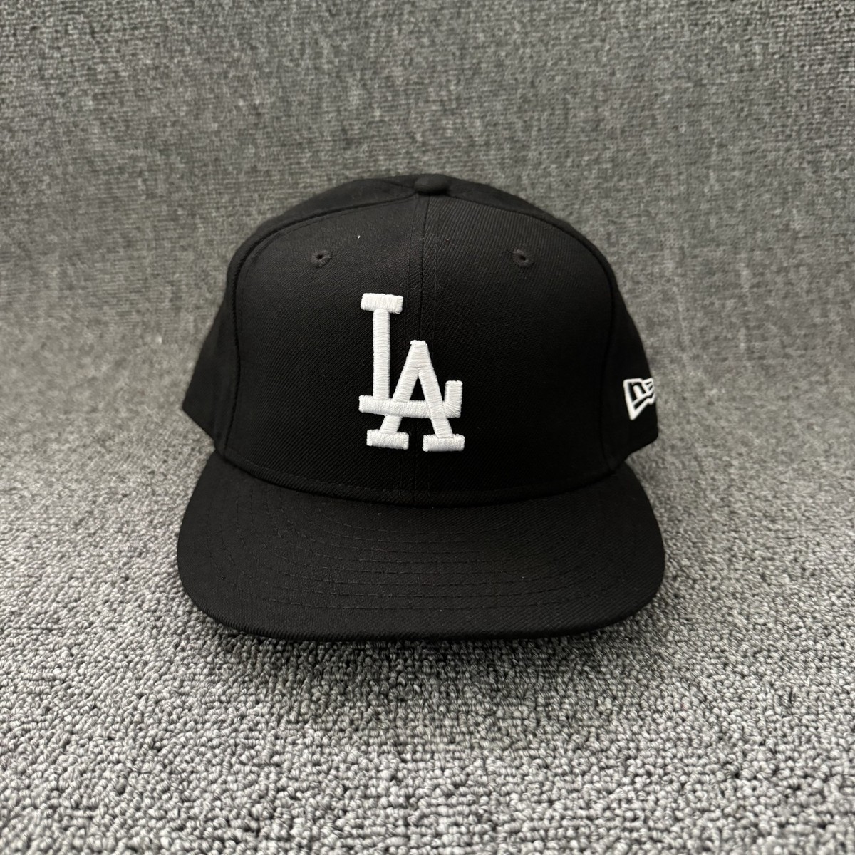 New Era Los Angeles Dodgers MLB Black White Los Angeles Logo Hat Cap