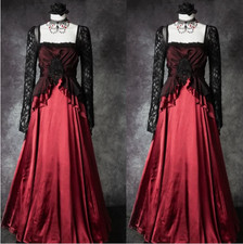 1980s Vintage Wedding Dresses Black Lace Long Sleeves Satin A Line Bridal Gowns