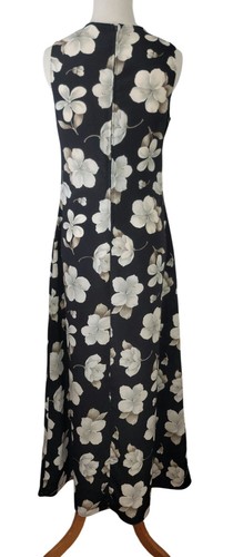 Joule Damen Maxikleid Blumen ärmellos Größe M schwarz-weiß Polyester - Bild 2 von 8