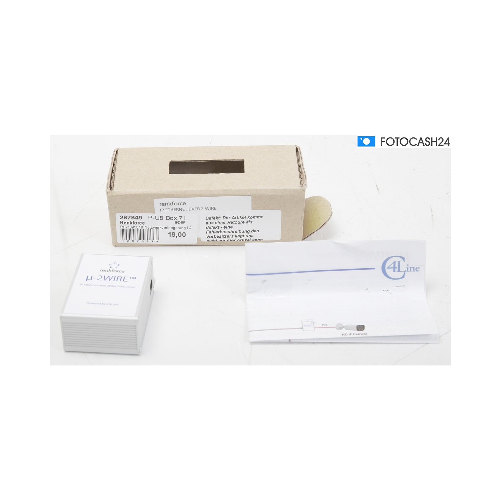 Renkforce RF-3395610 Network Extension LAN 2-Wire 300M... + Defective (287849)