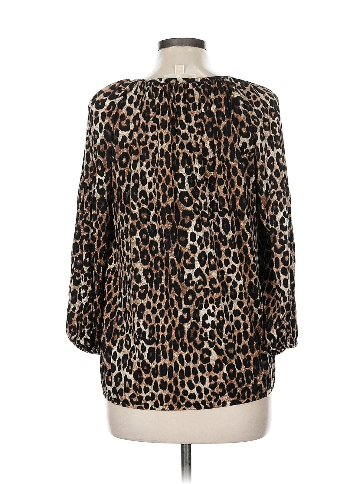 MICHAEL Michael Kors Women Brown 3/4 Sleeve Blouse M thumbnail 2