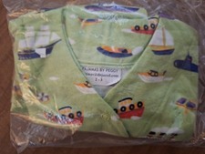 Boys Boats Flannel Pajamas Size Small  2 - 3  NOT FIRE RETARDANT
