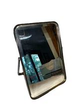 Antique Celluloid Barber Shaving Mirror Beveled Edges Self Standing Travel