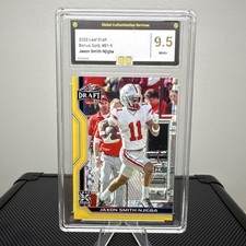 Jaxson Smith-Njigba 9.5 GAS 2023 Leaf Draft V1 #B1-9 Gold Rookie Football