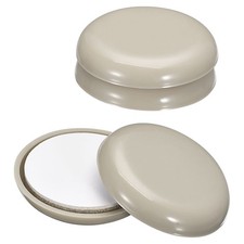 4Pcs Furniture Sliders 1 1/2" - Plastic Self-adhesive Round Sliding Pads Grey