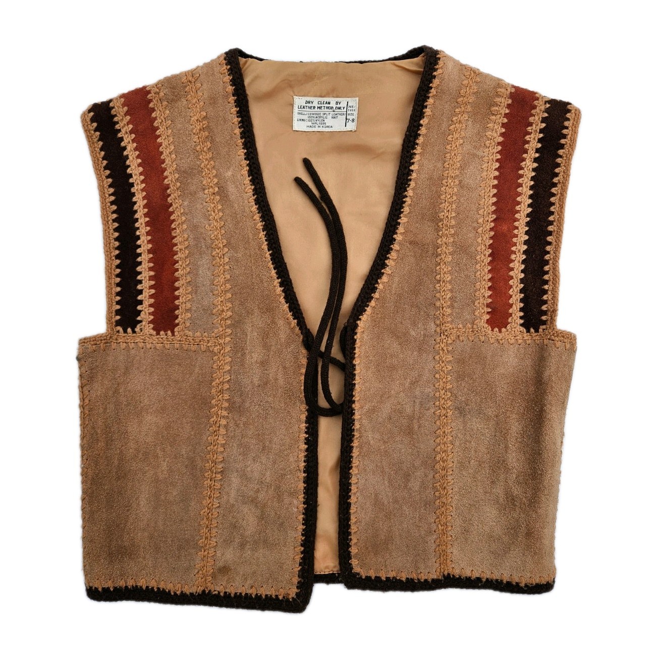 Vintage Women's  Patchwork Split Cowhide Leather … - image 1