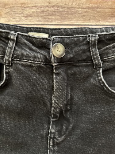 Anthropologie Pilcro The Skipper High-Rise Crop Wide-Leg Jeans Black 26 - Picture 7 of 11