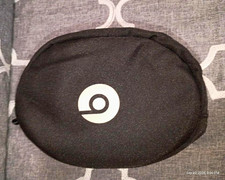 beats Black Zippered Headphone Carrying Case Pouch w/ White Logo, Universal