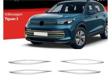 VW Tiguan III Kühlergrill Leisten Edelstahl Chrom Grillleisten ab 2024 6 tlg
