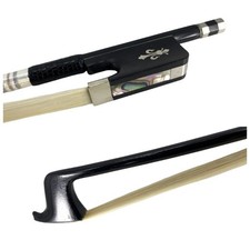Viola Bow 16inch Carbon Fiber Ebony Frog natural Mongolian Horsehair strong new