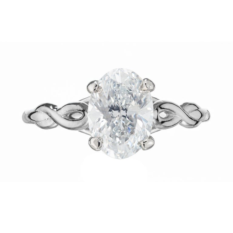 Peter Suchy Oval Diamond Solitaire Engagement Rin… - image 2