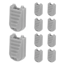 Zipper Pull Tabs Cord End Tips Shoelace End Clips - (10 Pack, Light Gray)