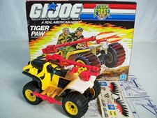 K26i83311 TIGER FORCE PAW W  BOX & UNUSED DECALS COMPLETE GI JOE 1988 VINTAGE
