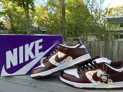 Nike Dunk SB Supreme Barkroot Brown White/Gold Stars DH3228-103