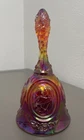 Fenton Iridescent Carnival Glass Bell w/Paper Label Vintage