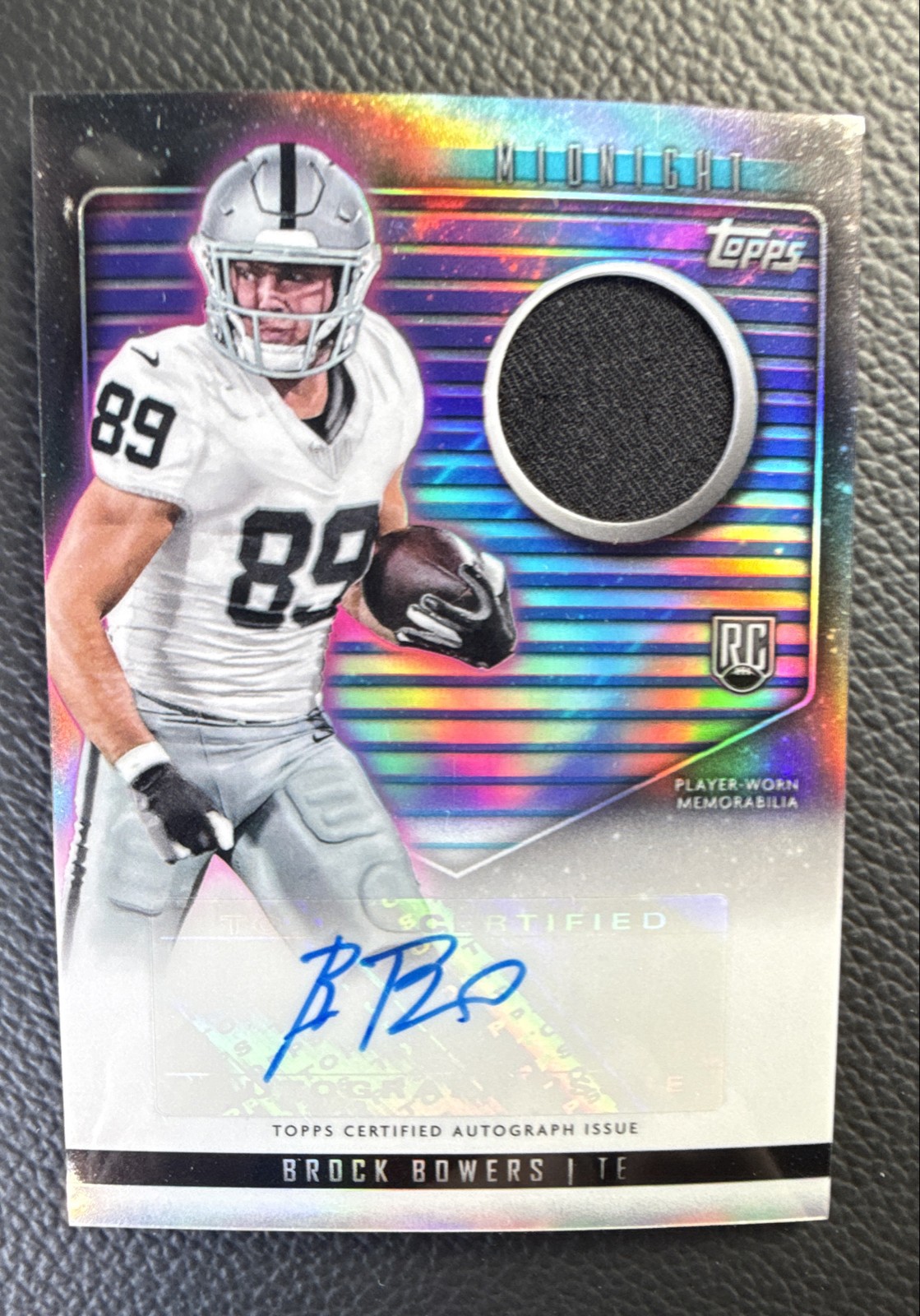 2024 Topps Midnight Rookie Jersey Autographs Brock Bowers #RJA-BB