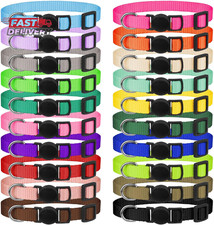 20 Pack Puppy Collars,Puppy Collars for Small Puppies Safety Buckle Soft Nylon N