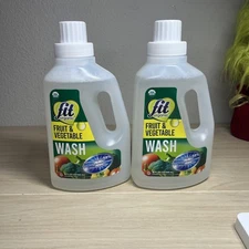 FIT ORGANIC: Fruit And Vegetable Wash Soaker, LOT OF 2 BOTTLES/32 oz EACH