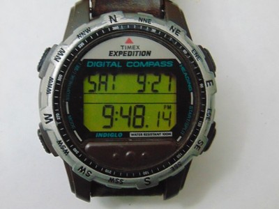 Timex Expedition Men's Multifunction Quartz Digital Compass Watch Indiglo Works!