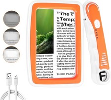 Magnifying Glass with Light, 5X 10X 45X Rechargeable Large Page Magnifier with 2