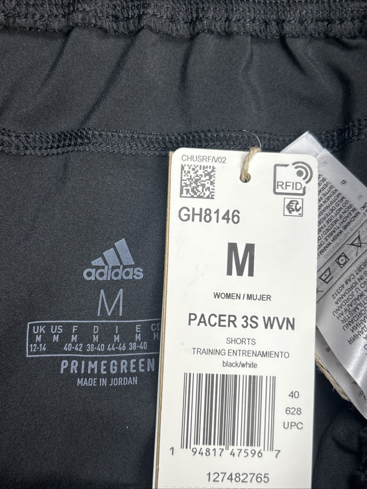 Adidas Women's Pacer 3 Woven Shorts Aeroready, M, Black with White Stripes thumbnail 3