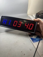 BTBSIGN LED Gym Timer Interval Workout Wall Clock 10.5" Display No Remote