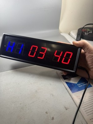 BTBSIGN LED Gym Timer Interval Workout Wall Clock 10.5'' Display No Remote