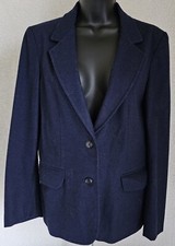 Oscar De La Renta Womens Blazer Jacket Coat Size S M L Small Medium Blue Wool